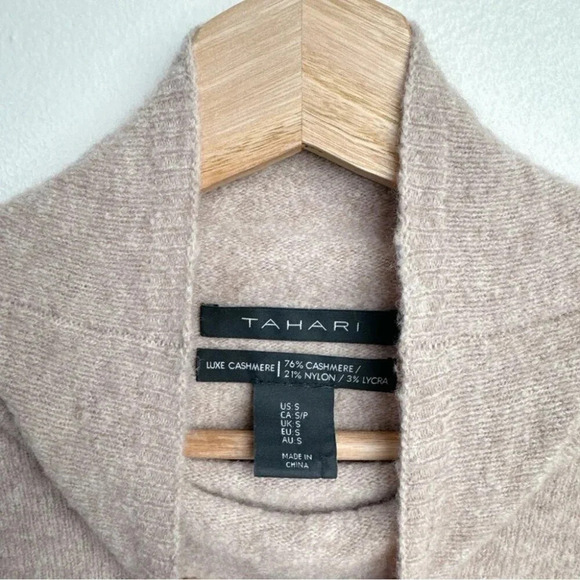 Tahari Womens Size Small Luxe Cashmere Mock Neck Sweater - Picture 11 of 15